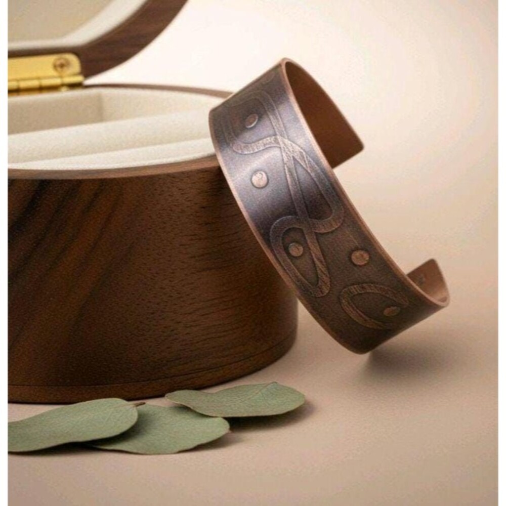 Vintage Copper Artisan Cuff Bracelet